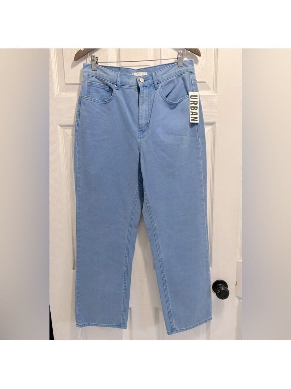 NWT Urban Outfitters BDG Cowboy Jeans High Waisted Straight Leg Sky Blue Size 30